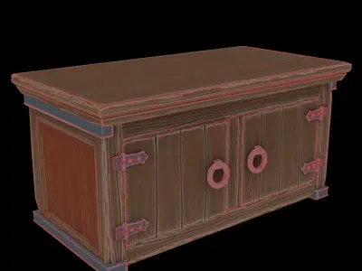 Table Top low-poly 3D model PBR Game ready For Unreal Engine Low-poly 3D model