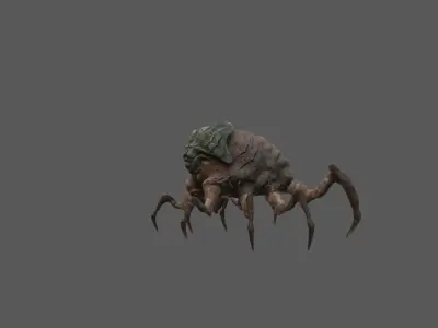 Insect worms  Low-poly 3D model