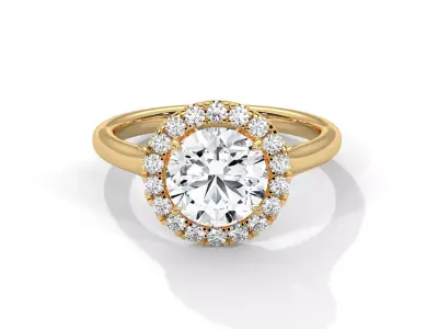 solitaire ring with detail images and 360 render videos 35 3D print model