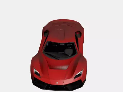 Aero Kit Super Car 3D Aerodynamic High Performance Sports Car 3D model