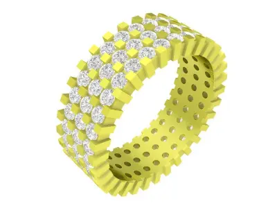 Luxury Diamond Band Ring For women 4079 3D print model