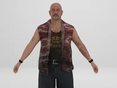 Trucker Pack Low-poly 3D model