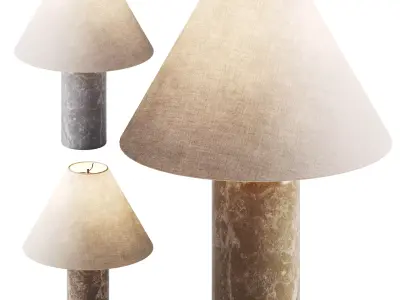 Tafellamp Gia met marmeren voet 3D model