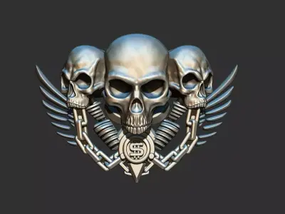Motorcycle Skull - Motor 3D print model