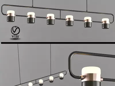 Seeddesign Ling PL6 Linear Suspension Light 3D model