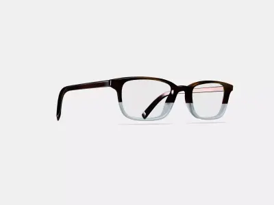 Oliver Low Bridge Fit Eyeglasses in Eastern Bluebird Fade 3D model