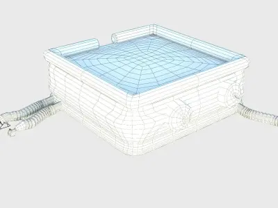 Inflatable Jumping Big Air Bag Low-poly 3D model