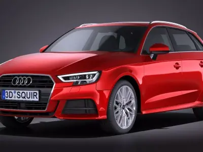 Audi A3 2017 5-door 3D model