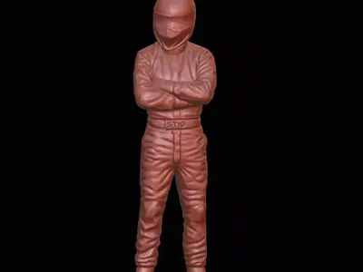 Car Racer Driver figurine 3D print model