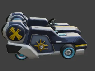 Racing Car High-Quality Game-Ready 3D Model with PBR Textures Low-poly 3D model