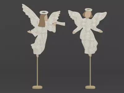 Wooden Angel 3D model