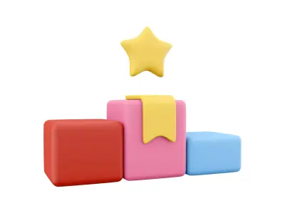 3d podium cartoon 3D model