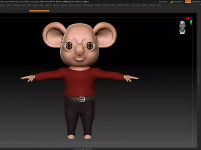 Koala Basemesh - Created in ZBrush 2021 3D model