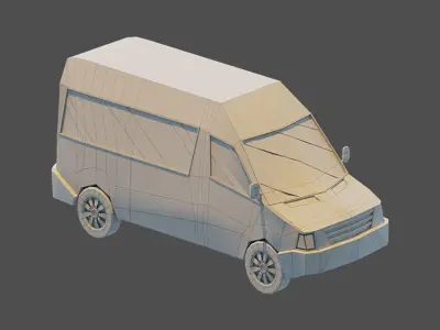 Van Low Poly Low-poly 3D model
