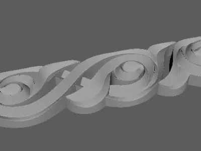 Central decor ornament for furniture 3D model 66