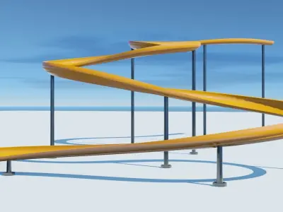 Water Slide Low-poly 3D model buy