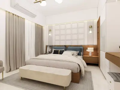 MORDERN BEDROOM 22 INTERIOR  Low-poly 3D model