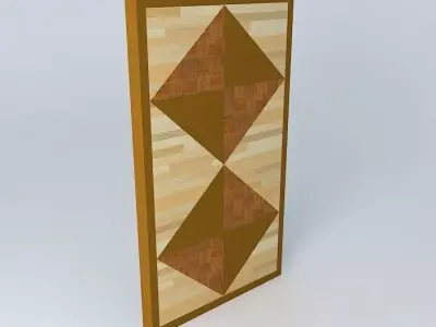Diagonal wooden panel Free 3D model