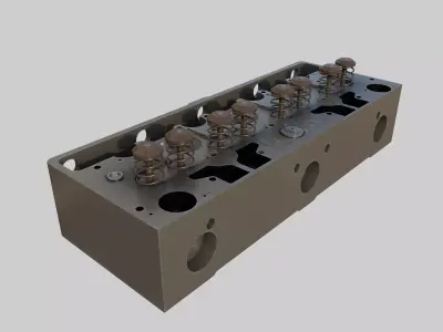 Cylinder Head Low-poly 3D model