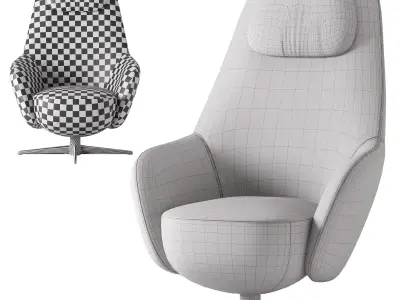 HARBOR LAIDBACK Armchair Low-poly 3D model