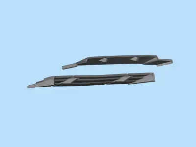 Truck Sun Visor two Versions Old Cab STL printable 3D print model