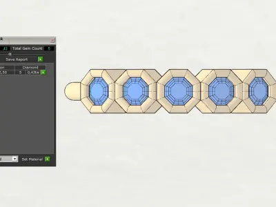 Octagon cut bezel ring N5 3D print model