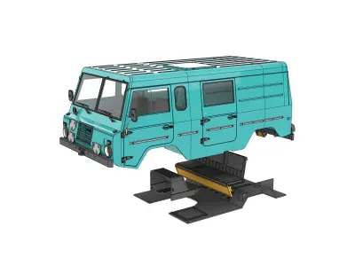 VOLVO C304 4x4 MILITARY TRUCK Felt-valp 3D PRINT MODEL FOR RC  3D print model