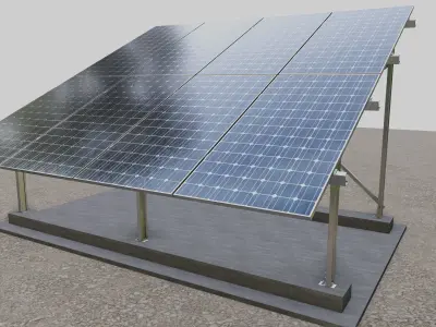 Solar Panel Steel Construction Type 4 3D model