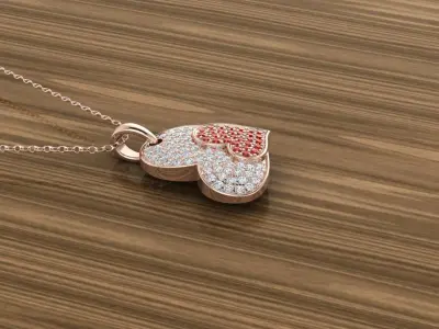 Heart Pendant 3D print model shop