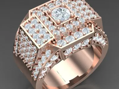 Luxury Men Rings Designs 5MR017 3D print model