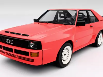 Audi Sport quattro 1984 Low-poly 3D model