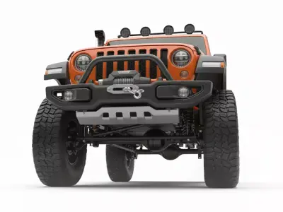 Modern Off-Road 4x4 SUV Low-poly 3D model