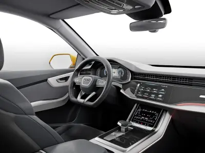 Audi Q8 2019 DETAILED INTERIOR 3D model