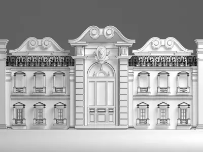 Roman facade 3D model