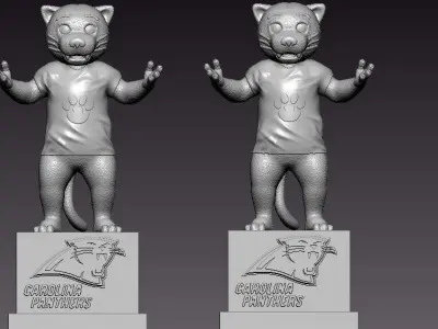 NFL - CAROLINA PANTHERS FOOTBALL MASCOT STATUE - 3D PRINT 3D print model