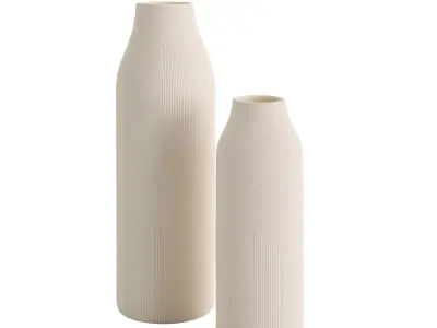 Textured Ceramic Vase 2 3D model