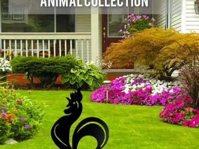 Wonderful Artificial Cock Home and Garden Outdoor Lawn Decor 3D model