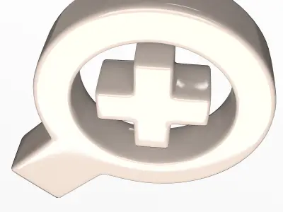 Zoom In Symbol Low-poly 3D model