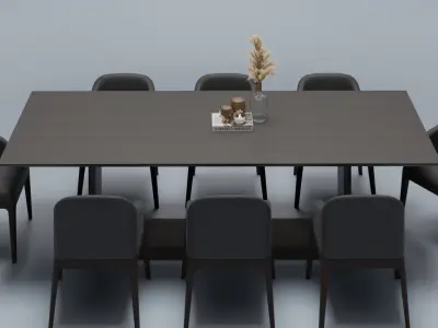 Dining table set 3D model