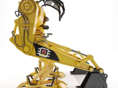 Robot Excavator Clear 3D model