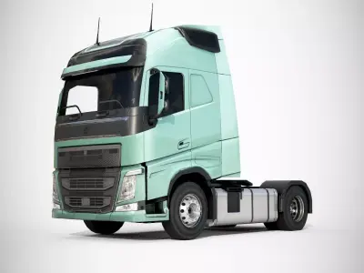 VLV Truck Semi Low-poly 3D model