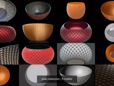 bowl colleection 3D Model Collection