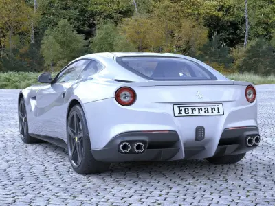 Ferrari f12 berlinetta car Low-poly 3D model