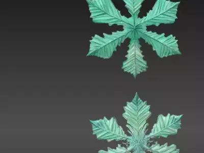 Modular Ornament Set 3D Model Bundle Festive Decorations Low-poly 3D model