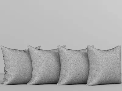 Collection of decorative pillows  - 6 3D model
