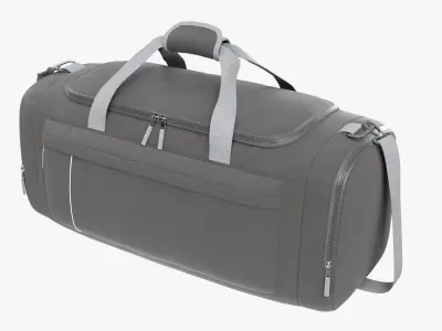 Duffel sport travel bag dark gray 3D model