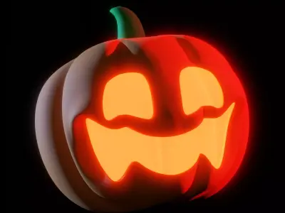 Halloween pumpkin Free low-poly 3D model