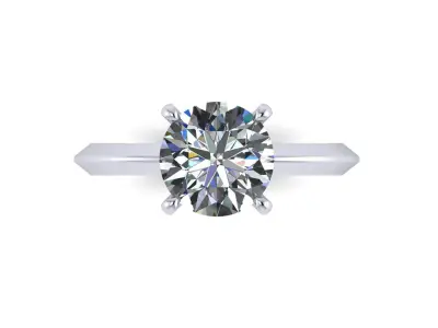 Solitaire Diamond Ring R1 3D print model