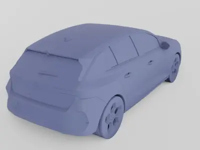 2023 Opel Astra Hatchback Low-poly 3D model