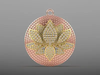 lotus earring 3D print model